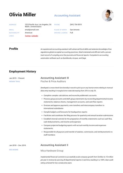 accounting assistant resume|3 Accounting Assistant Resume Examples That Work。